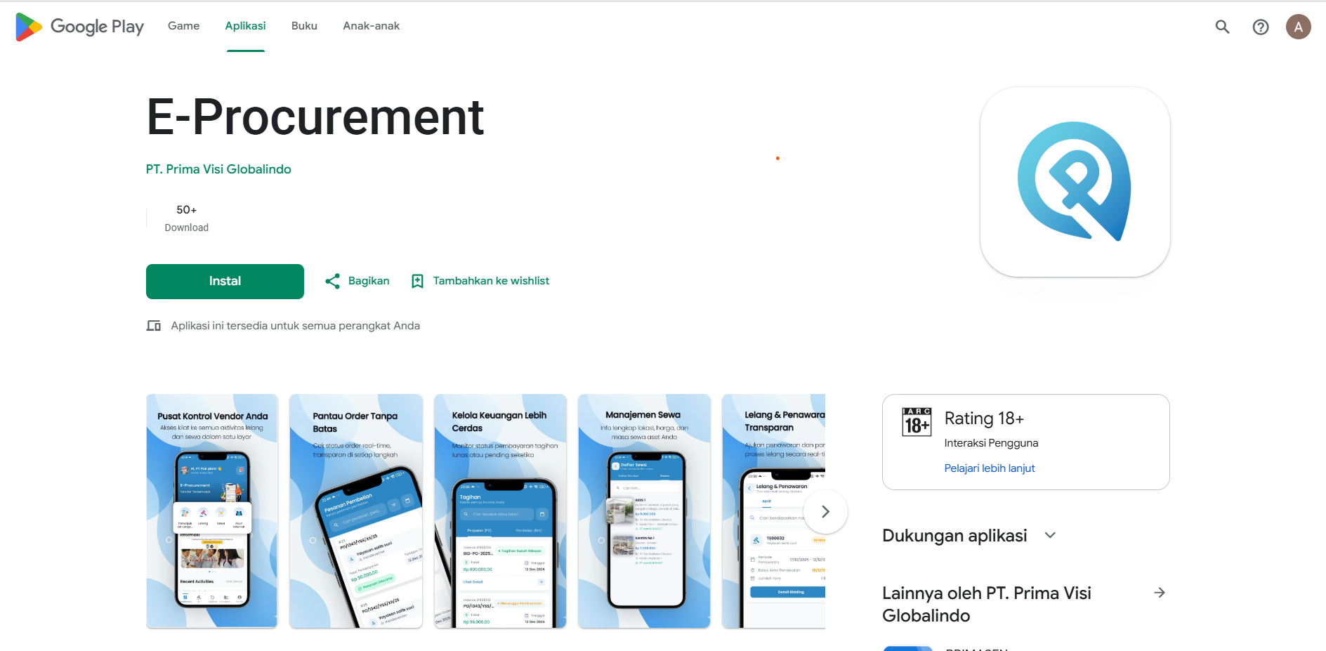 Mobile E-Procurement App