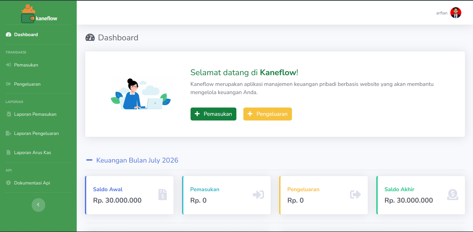 Aplikasi Pencatatan Keuangan